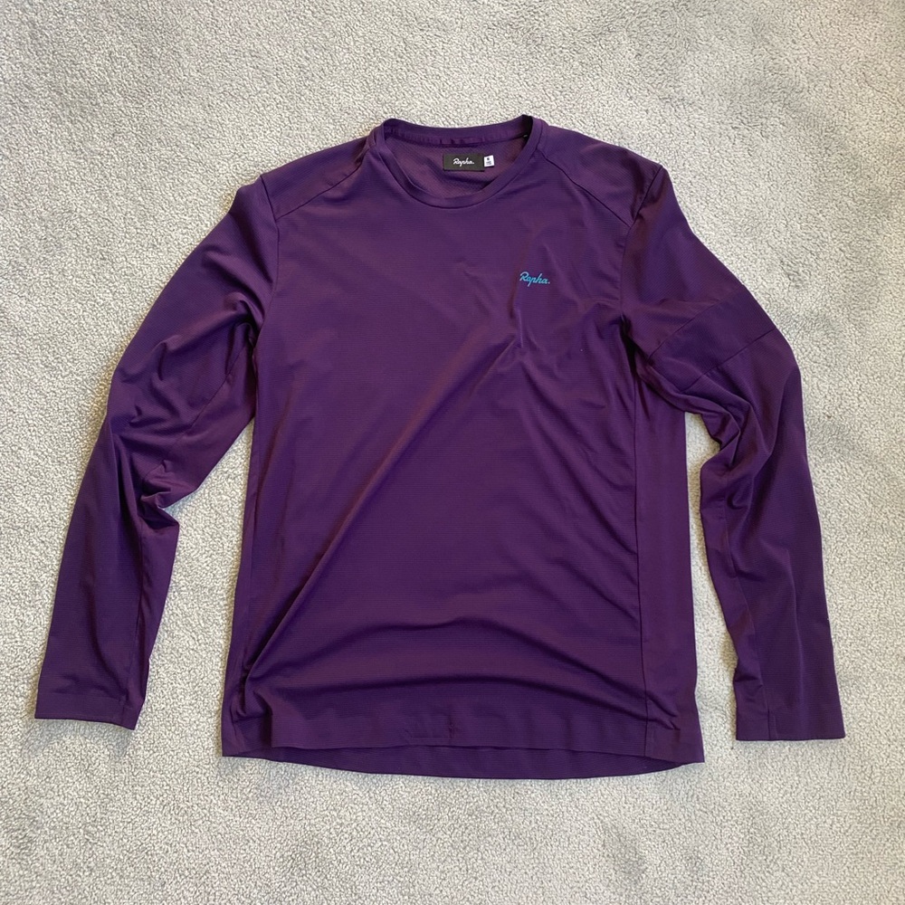 Rapha technical t-shirt long sleeve medium purple cycling running